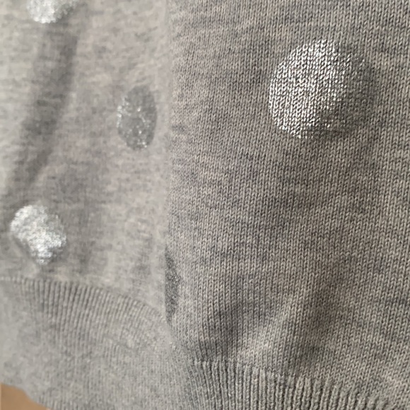 Ann Taylor, XS, Silver Polka Dot Pull Over - Picture 7 of 10
